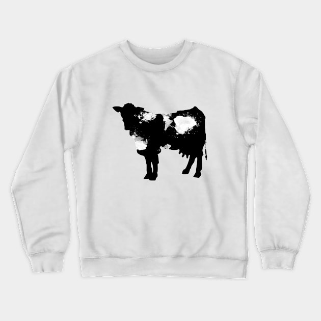 Cow watercolor black and white Crewneck Sweatshirt by xiari